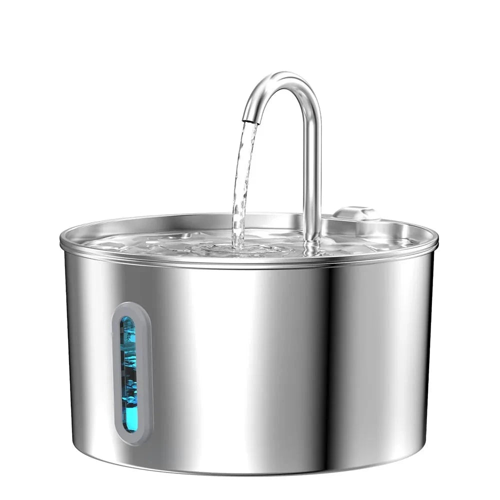 Ivalory FreshFlow Fountain – 2.2L Stainless Steel Pet Water Fountain