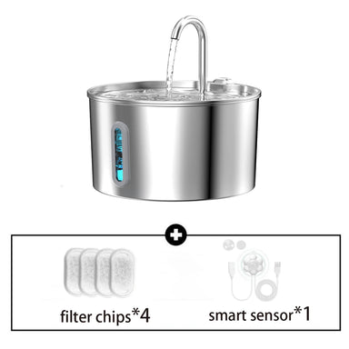 Ivalory FreshFlow Fountain – 2.2L Stainless Steel Pet Water Fountain