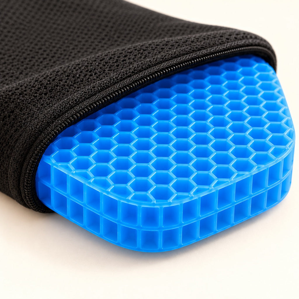 Close-up of the same two-tier honeycomb gel construction as the main product photo